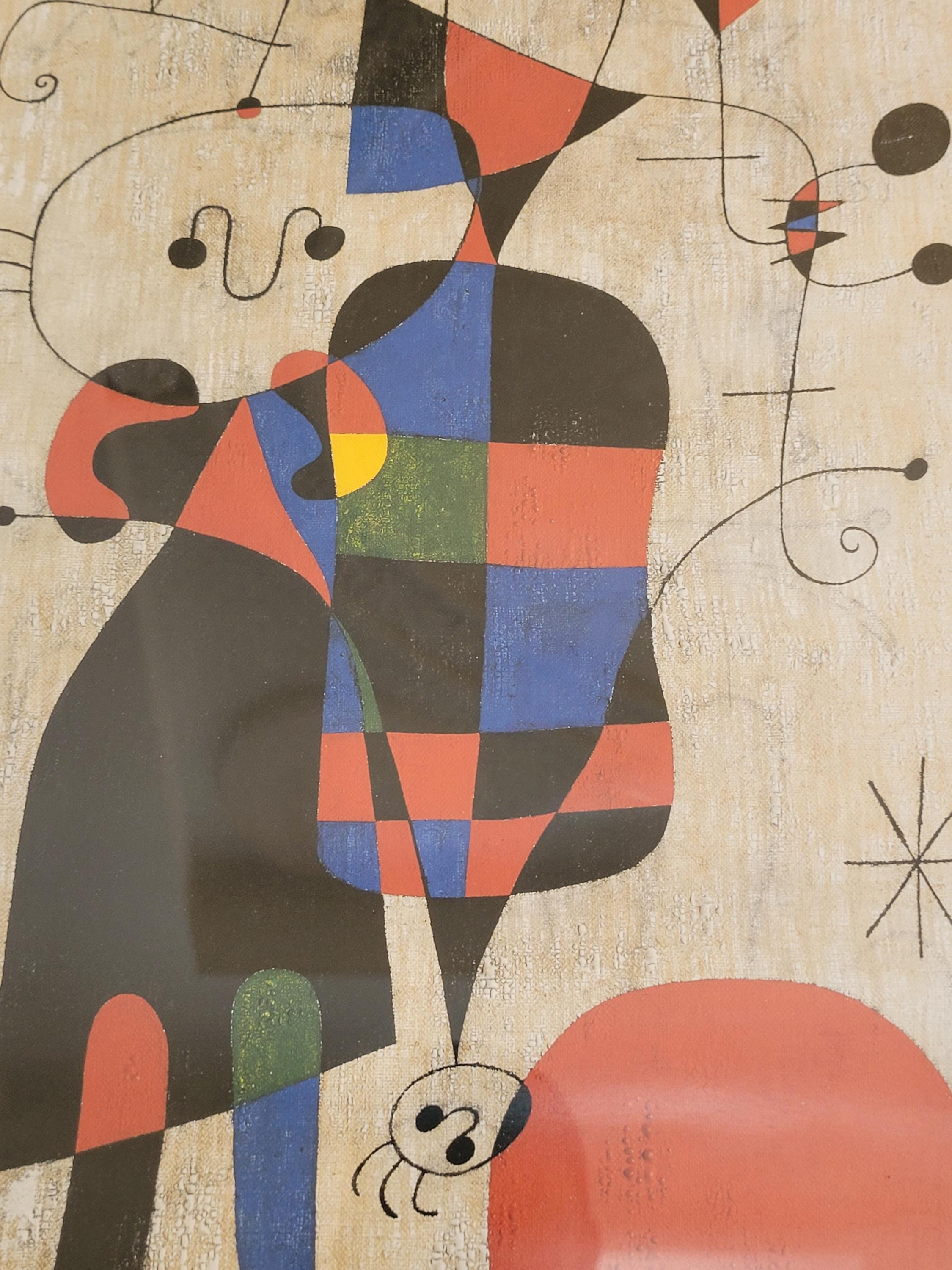 Joan Miró (1893-1983) High-quality Graphic People and Dog in Front