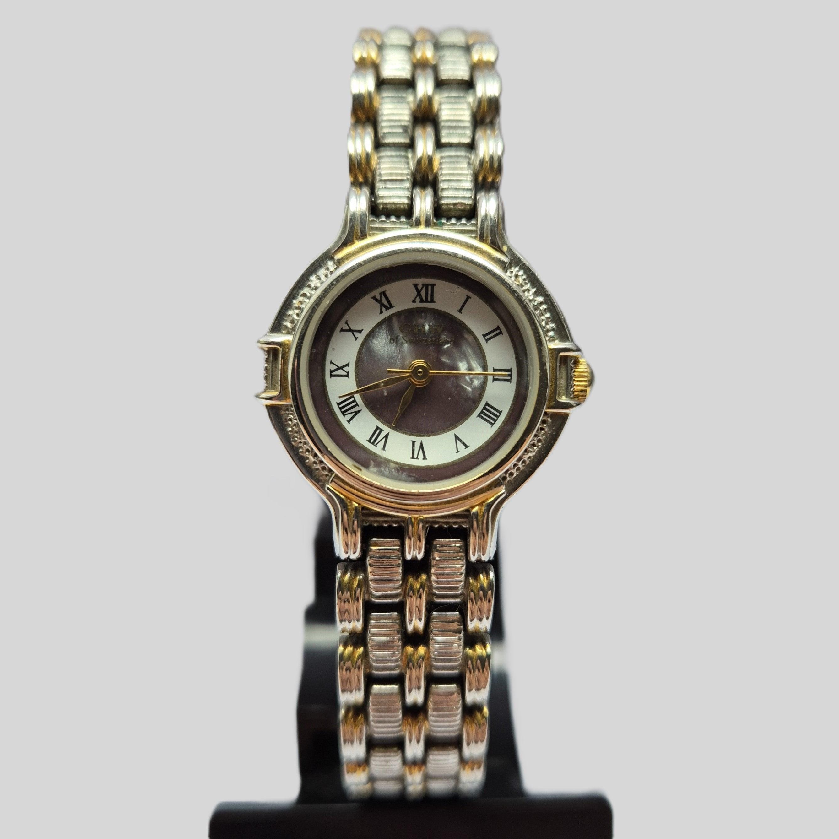 Elegant Ladies' Watch – Classic Bicolor Design With Roman Numerals