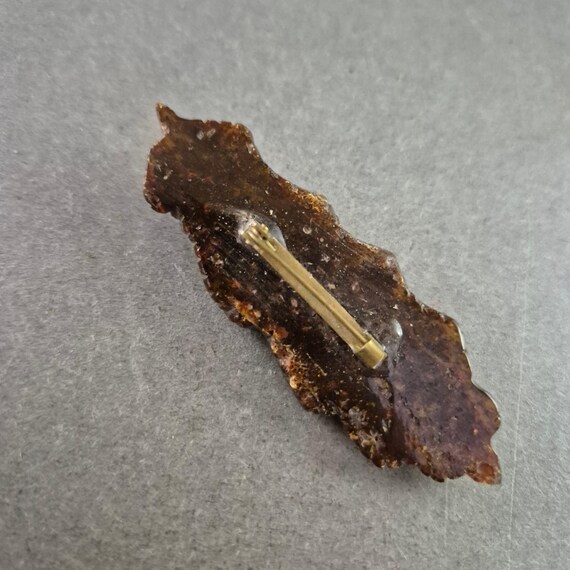 Bernstein Brosche Eichenblatt – Naturdesign Schmu… - image 4
