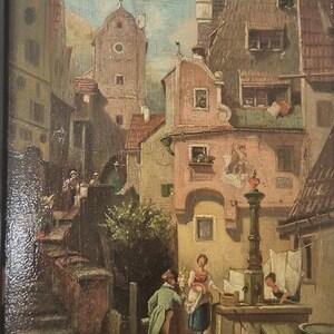 After Carl Spitzweg (1807-1885) Oil painting The Eternal Wedding 47×35