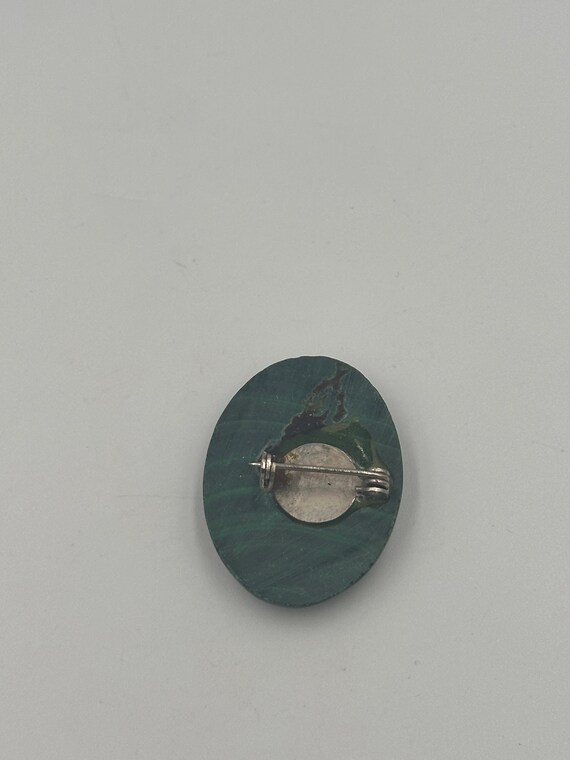 Malachit Brosche - Einzigartiges Schmuckstück - image 3