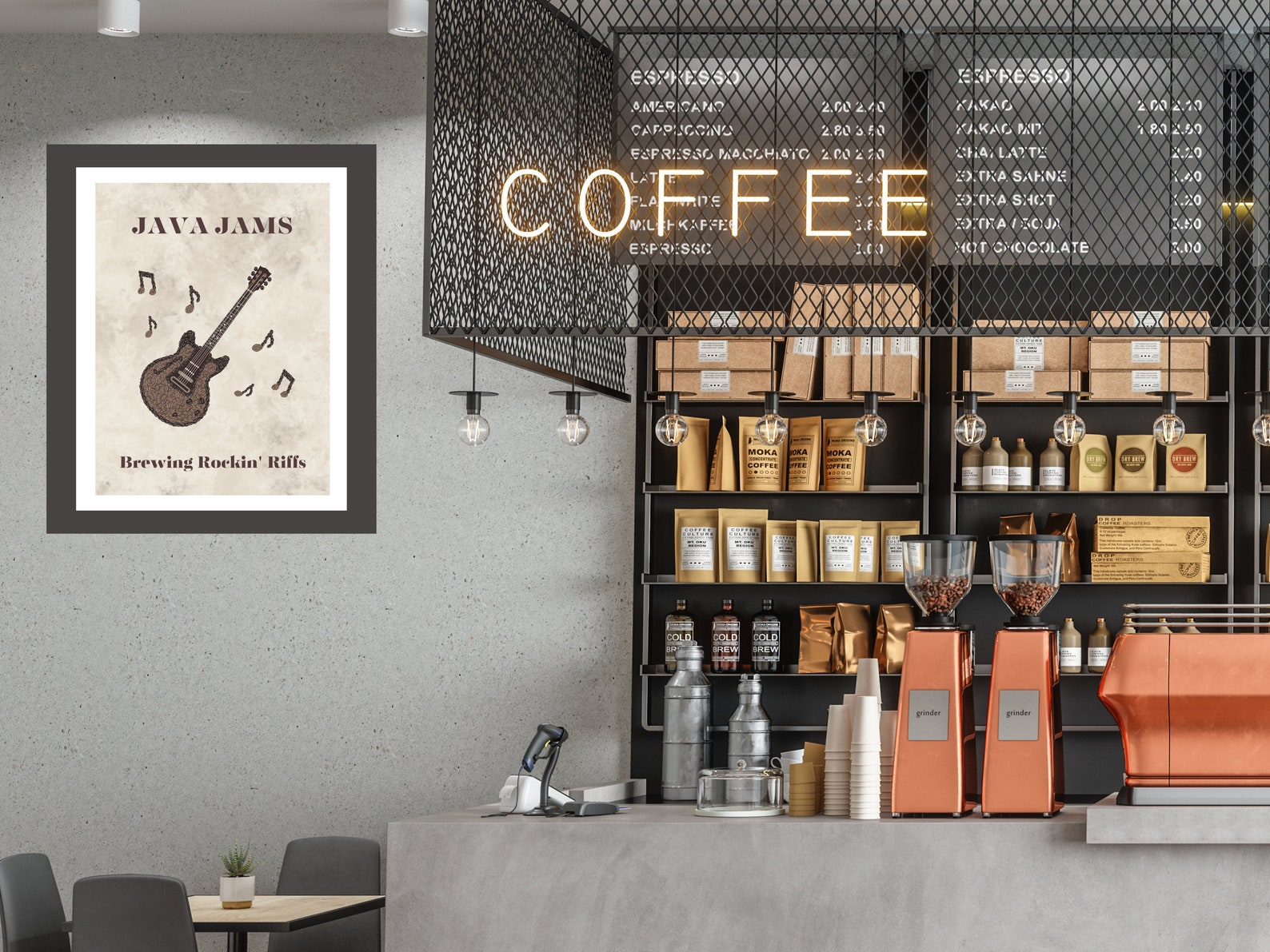 Coffee Wall Artjava Jamscoffee Bean Artcoffee Etsy