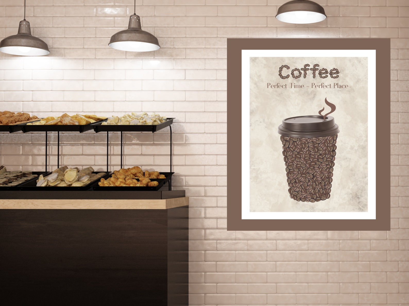 Coffee Bean Wall Art Coffee perfect Time Perfect Etsy