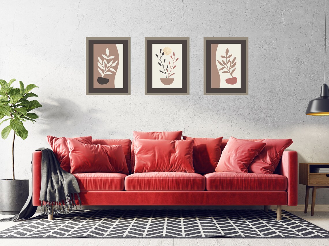 Modern Organic Wall Art Printstrending 2023 Colorsbotanical Art