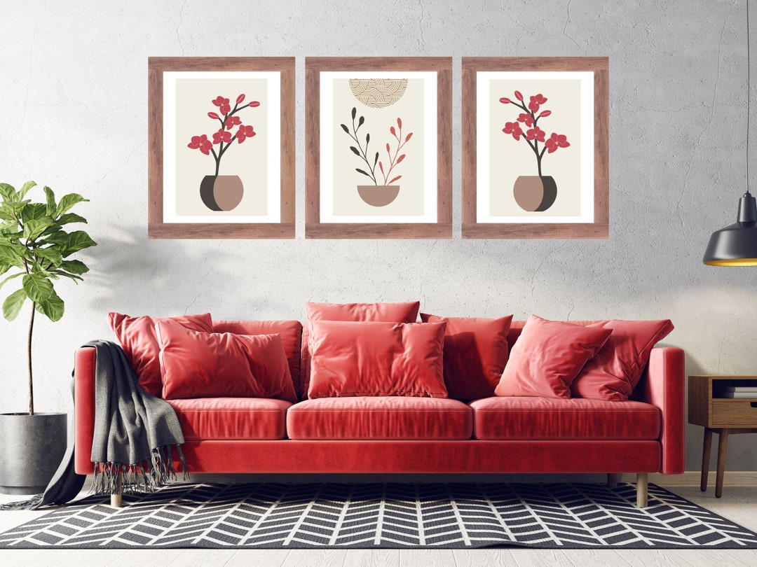 Modern Organic Wall Art-orchids Minimalist Digital - Etsy