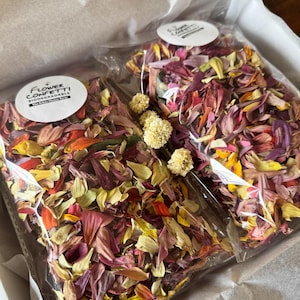 Biodegradable Flower Confetti: Wedding Toss, Floral Blessings (4 Cups)