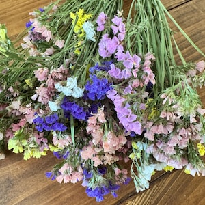 Dried Statice Stems, Dried Flowers, Dried Flower Craft Kit, DIY Wedding Decor, Loose Dried Flowers, Preserved Dried Statice Flowers