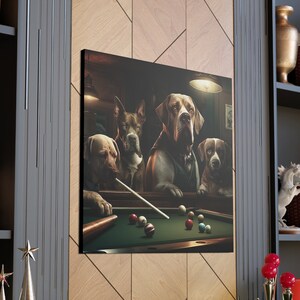 Canine Cue Masters Canvas Gallery Wrap