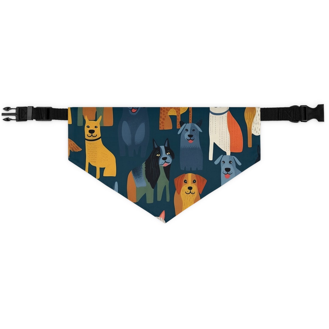 Dogs on Bandana Collar Etsy