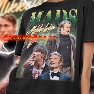 MADS MIKKELSEN Shirt, Mads Mikkelsen Vintage Shirt, Mads Mikkelsen Retro 90s Tshirt, Mads Mikkelsen Bootleg Tee