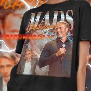 MADS MIKKELSEN Shirt, Mads Mikkelsen Vintage Shirt, Mads Mikkelsen Retro 90s Tshirt, Mads Mikkelsen Bootleg Tee