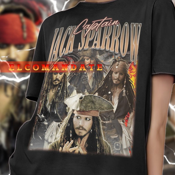 CAPTAIN JACK SPARROW Vintage Shirt, Captain Jack Sparrow Homage Tshirt, Captain Jack Sparrow Fan Tees, Captain Jack Sparrow Retro 90 Sweater