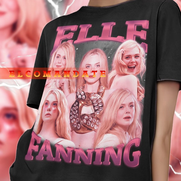 ELLE FANNING Vintage Shirt, Elle Fanning Homage Tshirt, Elle Fanning Fan Tees, Elle Fanning Retro 90s Sweater, Elle Fanning Merch Gift