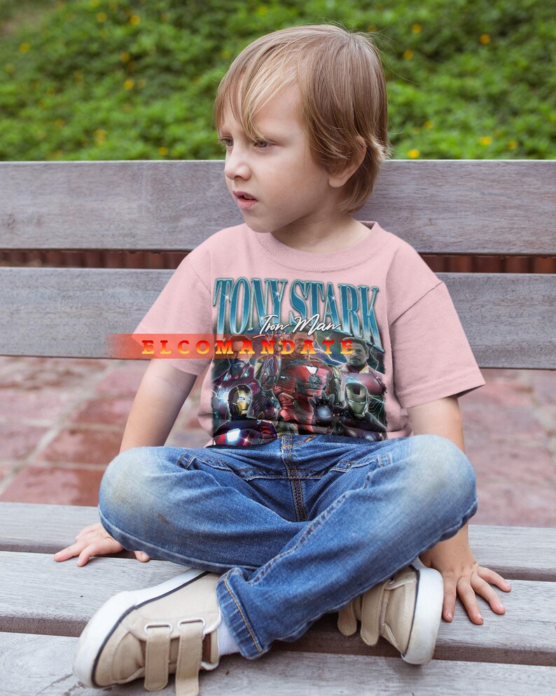 Camiseta TONY STARK, camiseta vintage Tony Stark, camiseta retro Tony Stark de los 90, sudadera Tony Stark, camiseta de manga larga Tony Stark, Tony Stark Irn Man imagen 3