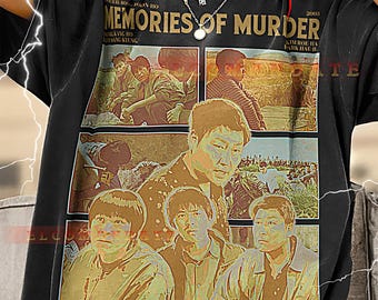 Camiseta pirata de Memories of Murder, camisetas retro de Memories of Murder, camiseta de Detective Park, ambiente de misterio sombrío, suéter vintage de Memories of Murder