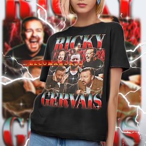 リッキー・ジャーヴェイス シャツ、リッキー・ジャーヴェイス ヴィンテージ シャツ、リッキー・ジャーヴェイス レトロ 90年代 Tシャツ、リッキー・ジャーヴェイス ブートレッグ Tシャツ、リッキー・ジャーヴェイス セーター