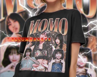 TWICE モモ レトロ ブートレグ Tシャツ - TWICE シャツ - Kpop