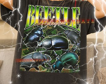 Beetle Coleoptera T-Shirt, Vintage Animal Lovers Insect Bug Nature Science Tee, 90s Retro Throwback, Beetle Coleoptera Sweater