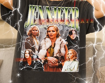 Jennifer Lawrence Bootleg Shirt, Jennifer Lawrence Vintage Tee, Jennifer Lawrence 90s Tshirt, Jennifer Lawrence Retro Tee, Actress Star
