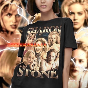 SHARON STONE Vintage Shirt, Sharon Stone Homage Tshirt, Sharon Stone Fan Tees, Sharon Stone Retro 90s Sweater, Sharon Stone Merch Gift