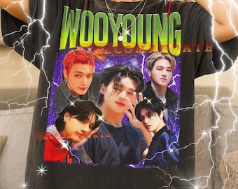 Camiseta vintage de Wooyoung de ATEEZ, camiseta retro de K-pop pirata de los 90, merchandising de ATEEZ, regalo de K-pop para ATINY