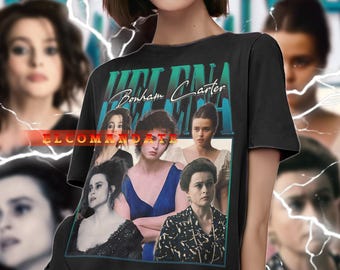 Vintage shirt HELENA BONHAM CARTER, T-shirt Helena Carter Hommage, T-shirts Bonham Carter-fan, Helena Carter retro jaren 90, Helena Carter merchandise cadeau