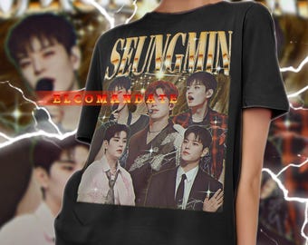 SEUNGMIN シャツ - スンミン レトロ T シャツ、スンミン ブートレグ T