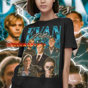 Chemise vintage EVAN PETERS limitée, t-shirt hommage Evan Peters, t-shirts de fans Evan Peters, pull rétro des années 90 Evan Peters, cadeau Evan Peters Merch