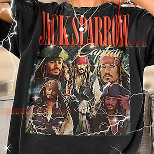 Jack Sparrow T-Shirt, Jack Sparrow Longsleeve, Jack Sparrow Retro Shirt, Jack Sparrow Vintage Tee, Jack Sparrow Bootleg Shirt