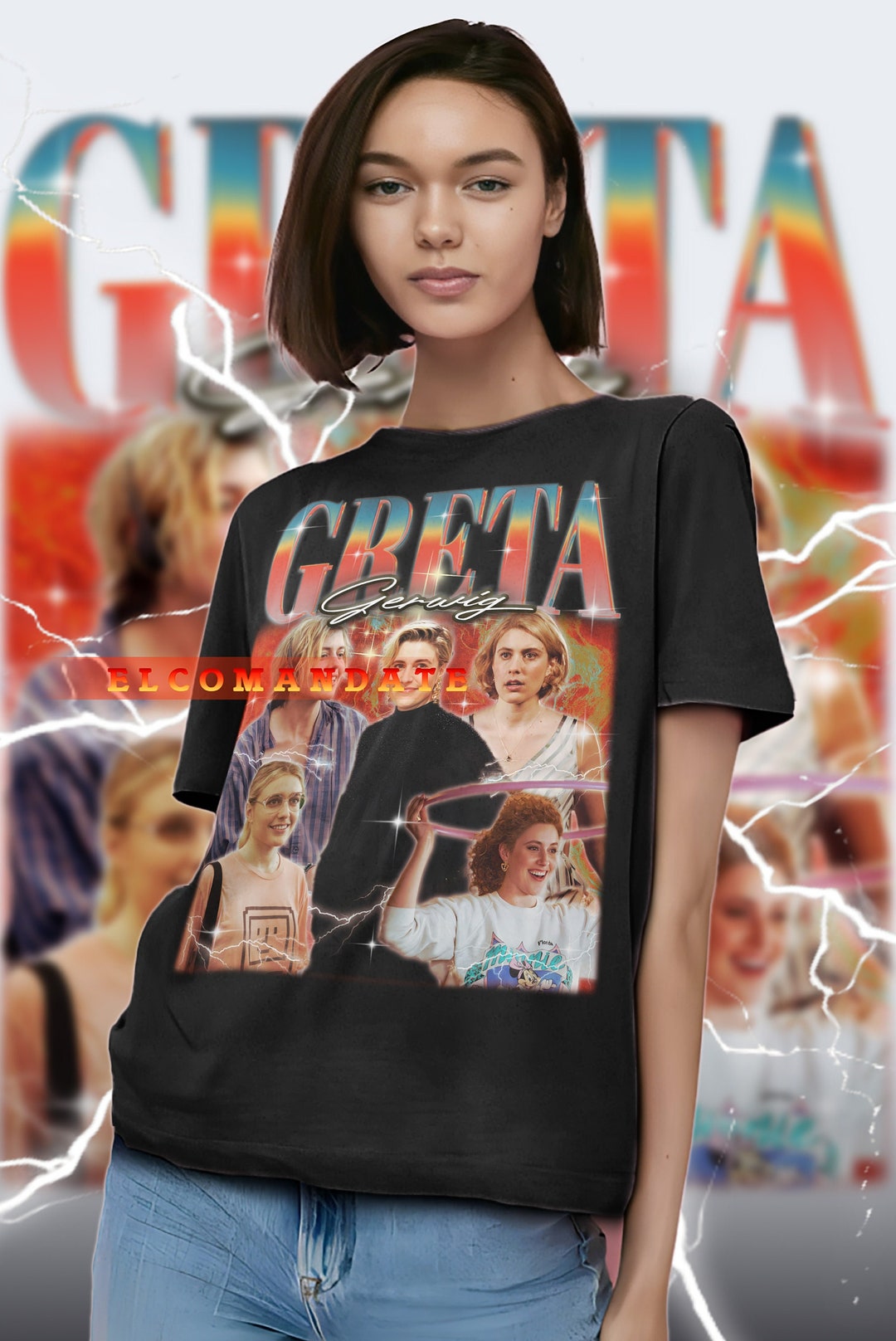 GRETA GERWIG Vintage Shirt, Greta Gerwig Homage Tshirt, Greta
