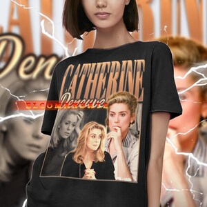 CATHERINE DENEUVE Vintage Shirt, Catherine Deneuve Homage Tshirt, Catherine Deneuve Fan Tees, Catherine Deneuve Retro 90s Sweater, Catherine
