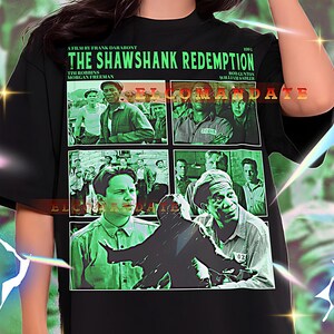The Shawshank Redemption Shirt, Shawshank Retro 90s Tshirt, Vintage Sweater, Shawshank Bootleg Tees, Tim Robbins, Morgan Freeman