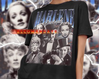 Camisa de Marlene Dietrich, Camisa vintage de Marlene Dietrich, Camiseta retro de Marlene Dietrich de los 90, Camiseta pirata de Marlene Dietrich, Suéter de Marlene