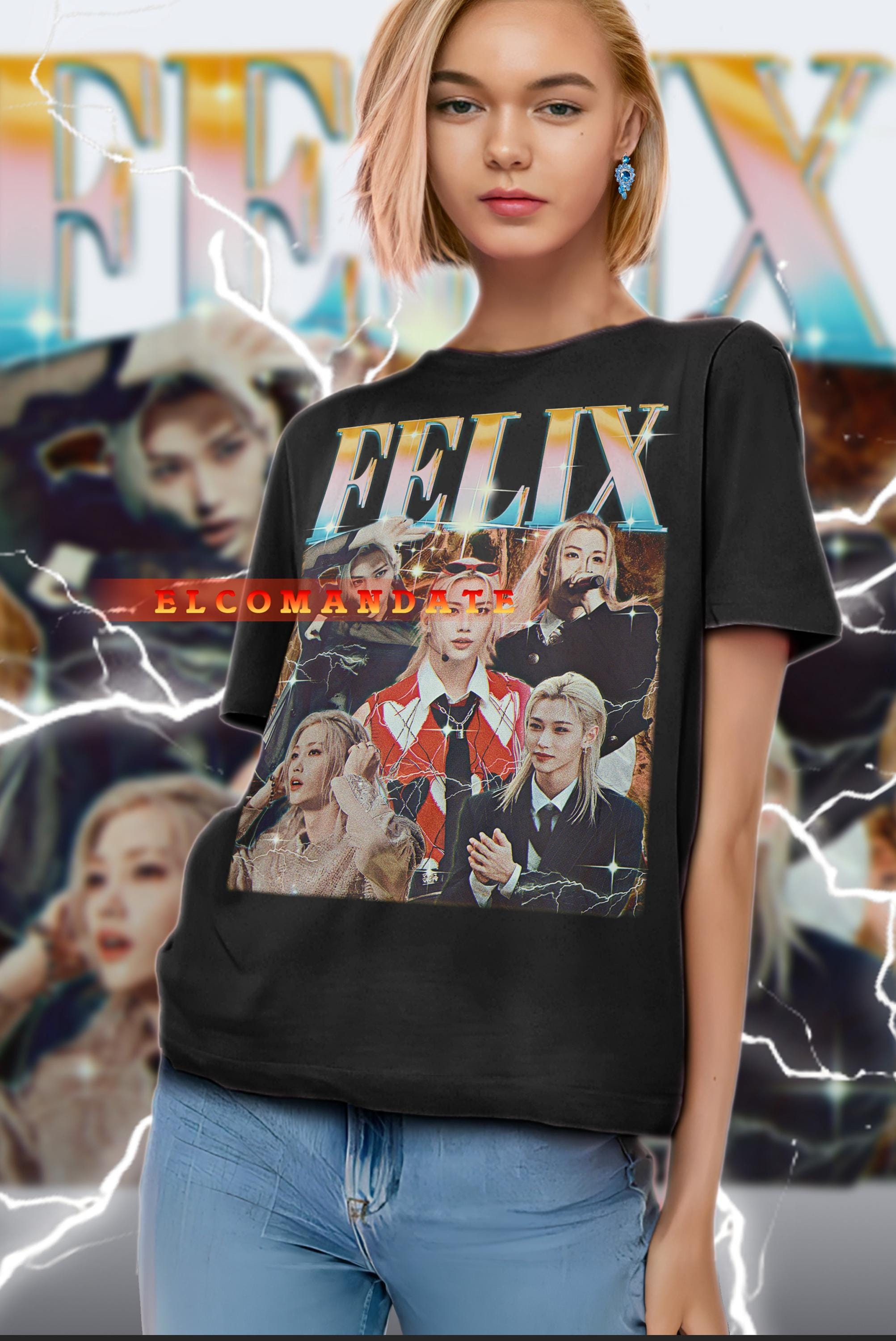 Amazon.com: Kpop 2023 World Tour T Shirts Felix Hyunjin
