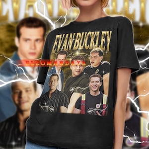 Camiseta homenaje a Evan Buckley, camiseta retro de Evan Buckley, camiseta de Evan Buckley de los 90, camiseta pirata de Evan Buckley, camiseta de fan de Evan Buckley