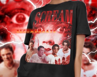 Chemise hommage SCREAM, chemise rétro Scream, t-shirt Scream des années 90, t-shirt Scream bootleg, t-shirt Scream fan