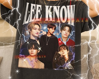 Camiseta vintage de Lee Know de Stray Kids, camiseta retro de K-pop pirata de los 90, merchandising de Straykids SKZ, regalo de K-pop para STAY