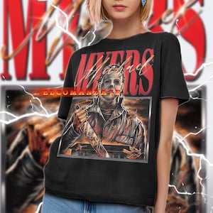 Shirt MICHAEL MYERS, vintage shirt Michael Myers, retro T-shirt jaren 90 Michael Myers, T-shirt Michael Myers Bootleg, trui Michael Myers