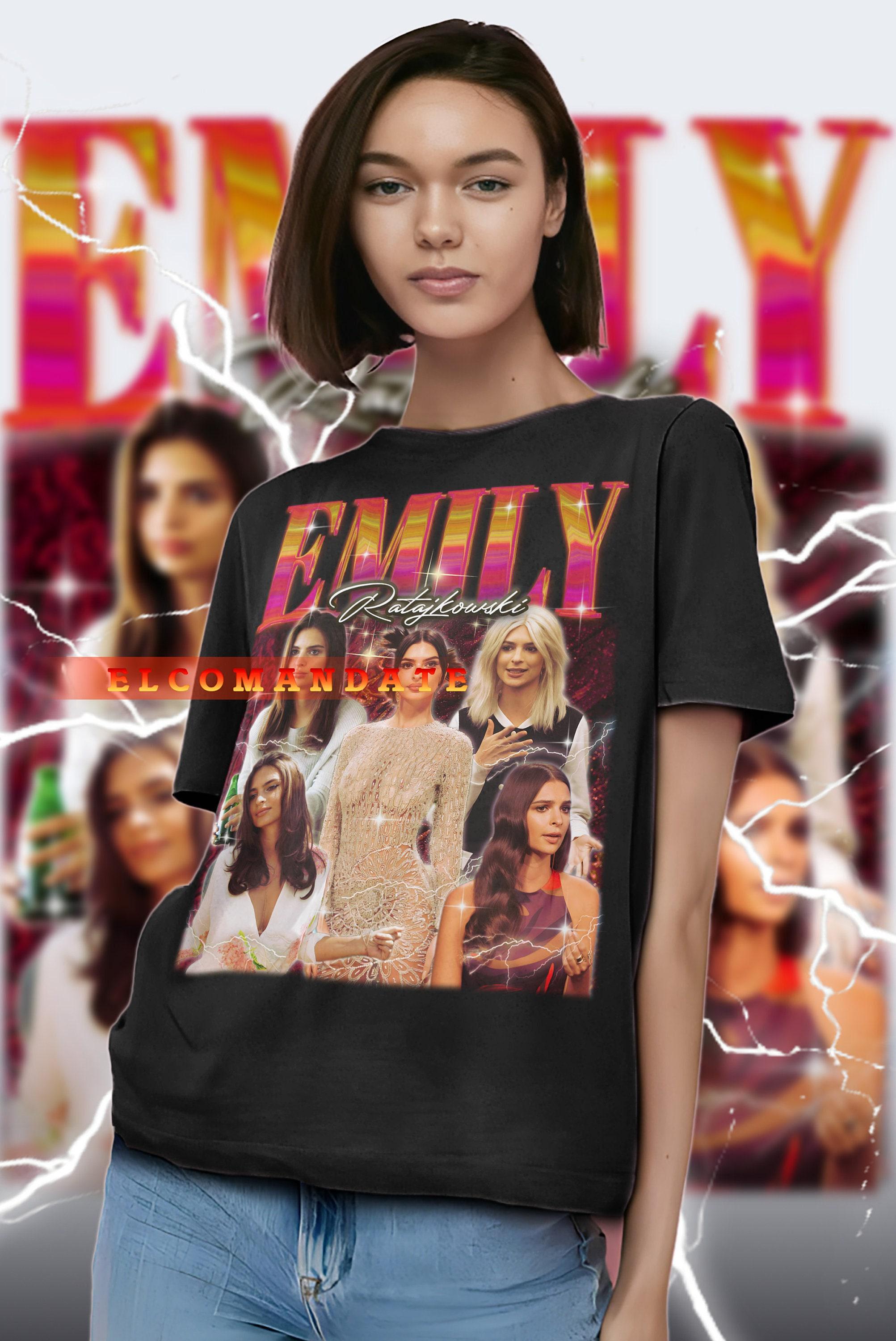 Poster Sur Toile Emily Ratajkowski Rétro - Dimensions 40 X 60 Cm, Impression Haute Qualité, Décoration Murale Moderne
