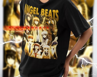 ANGEL BEATS Vintage Shirt, Angel Beats Homage Tshirt, Angel Beats