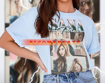 SANA MINATOZAKI TWICE Vintage Shirt, Sana Twice Homage Tshirt
