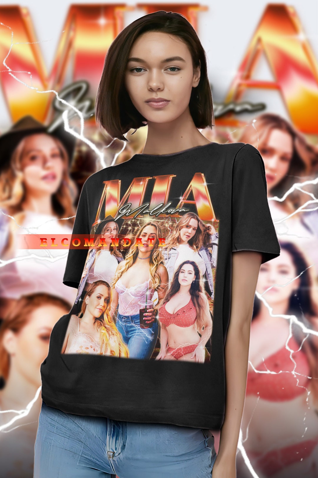 MIA MALKOVA Vintage Shirt, Mia Malkova Homage Tshirt, Mia Malkova Fan