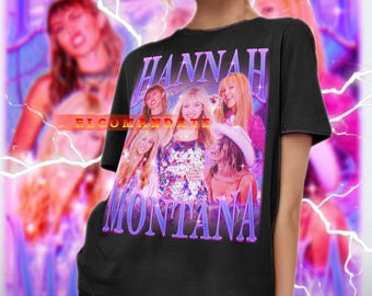 Camisa pirata HANNAH MONTANA, camisa vintage Hannah Montana, camiseta retrô Hannah Montana anos 90, camiseta pirata Hannah Montana, camiseta Hannah Montana