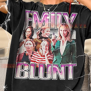 Emily Blunt Bootleg Shirt, Emily Blunt Retro Tees, Evelyn Abbott T-Shirt, Quiet Strength Vibe, Emily Blunt Vintage Sweater