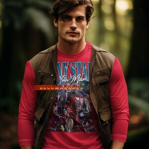Camiseta TONY STARK, camiseta vintage Tony Stark, camiseta retro Tony Stark de los 90, sudadera Tony Stark, camiseta de manga larga Tony Stark, Tony Stark Irn Man imagen 4