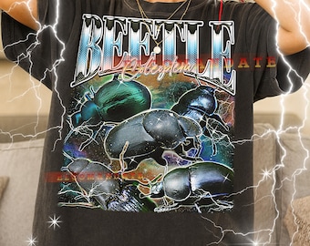 Beetle Coleoptera T-Shirt, Vintage Animal Lovers Wildlife Entomology Nature Graphic Tee, 90s Retro Throwback, Beetle Coleoptera Sweater