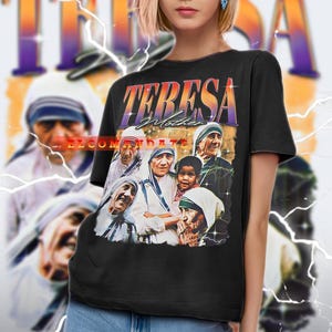MOTHER TERESA Shirt, Saint Teresa Vintage Shirt, Mother Teresa Retro 90s Tshirt, Mother Teresa Bootleg Tee, Mother Teresa Sweater