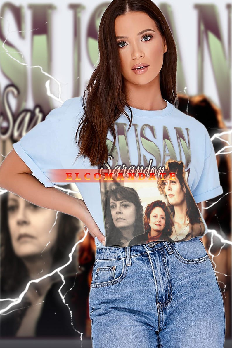 Susan Roshan Merch SUSAN SARANDON Homage Tshirt, Susan Sarandon Fan Tees, Susan Sarandon ...