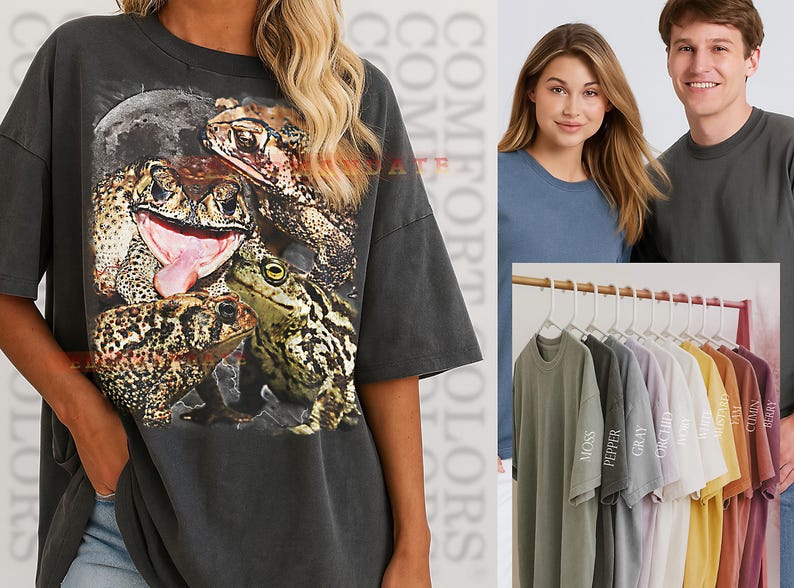Retro Load Toad Toad 90s Vintage Retro Bootleg Toad Shirt, Amphibian Graphic Tee ...