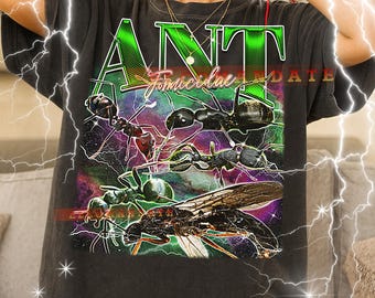 Ant Formicidae T-Shirt, Vintage Animal Lovers Insect Nature Colony Graphic Tee, 90s Retro Throwback, Ant Formicidae Sweater